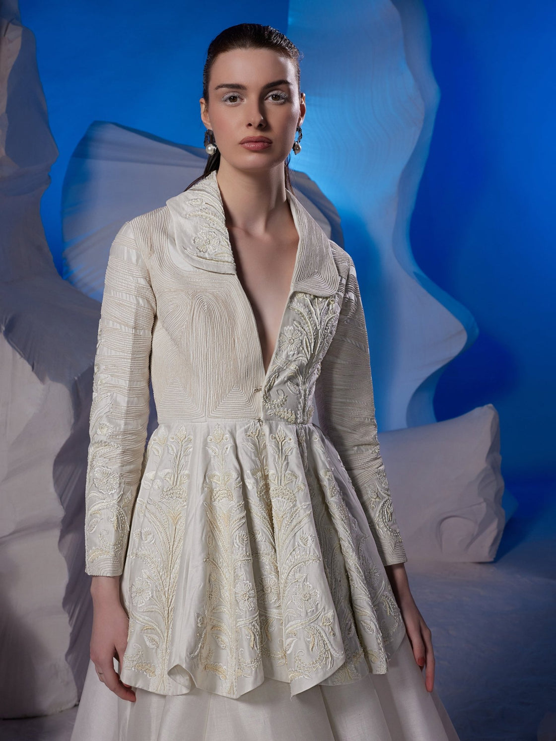 Organza skirt with peplum top - samantchauhan Apparel & Accessories