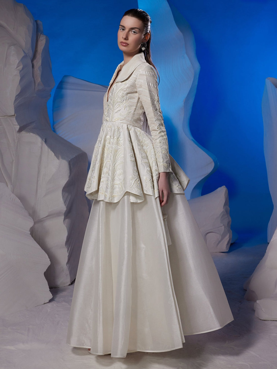 Organza skirt with peplum top - samantchauhan Apparel & Accessories
