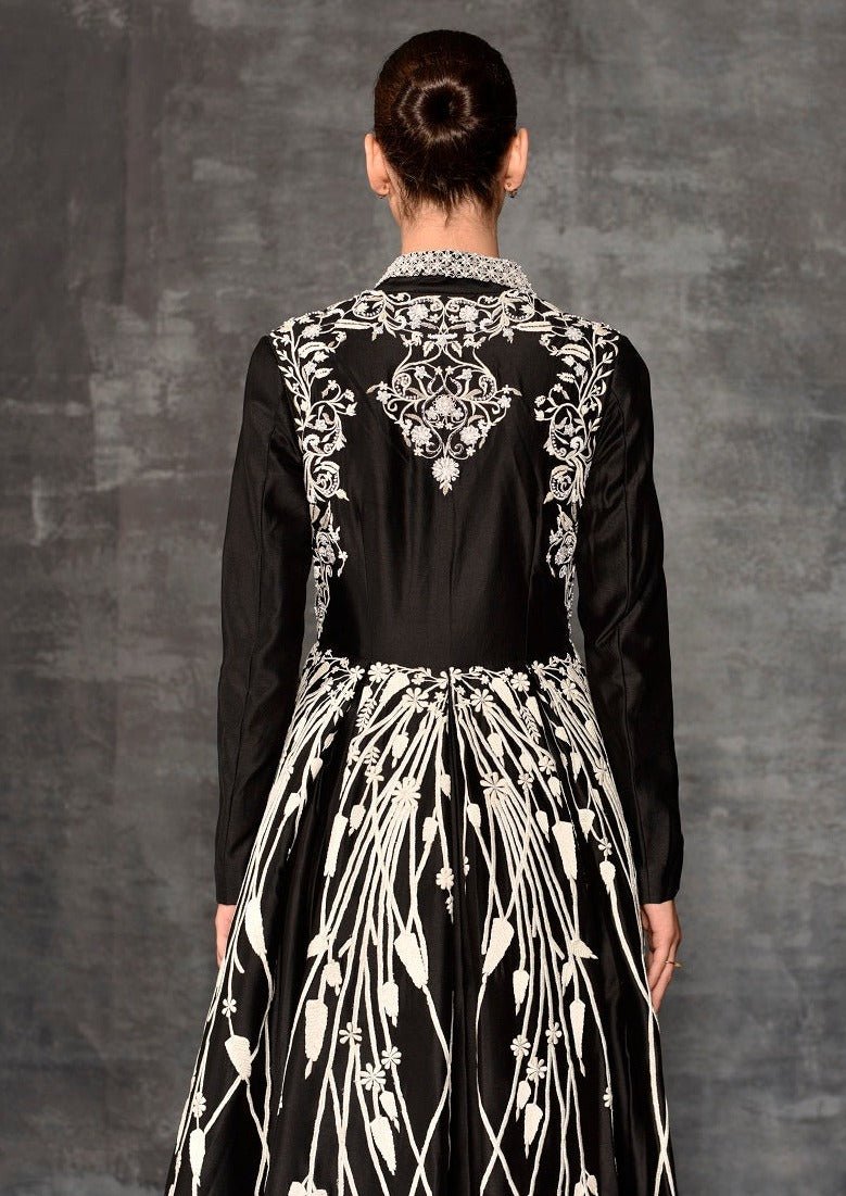 Pleated Jacket Gown - samantchauhan