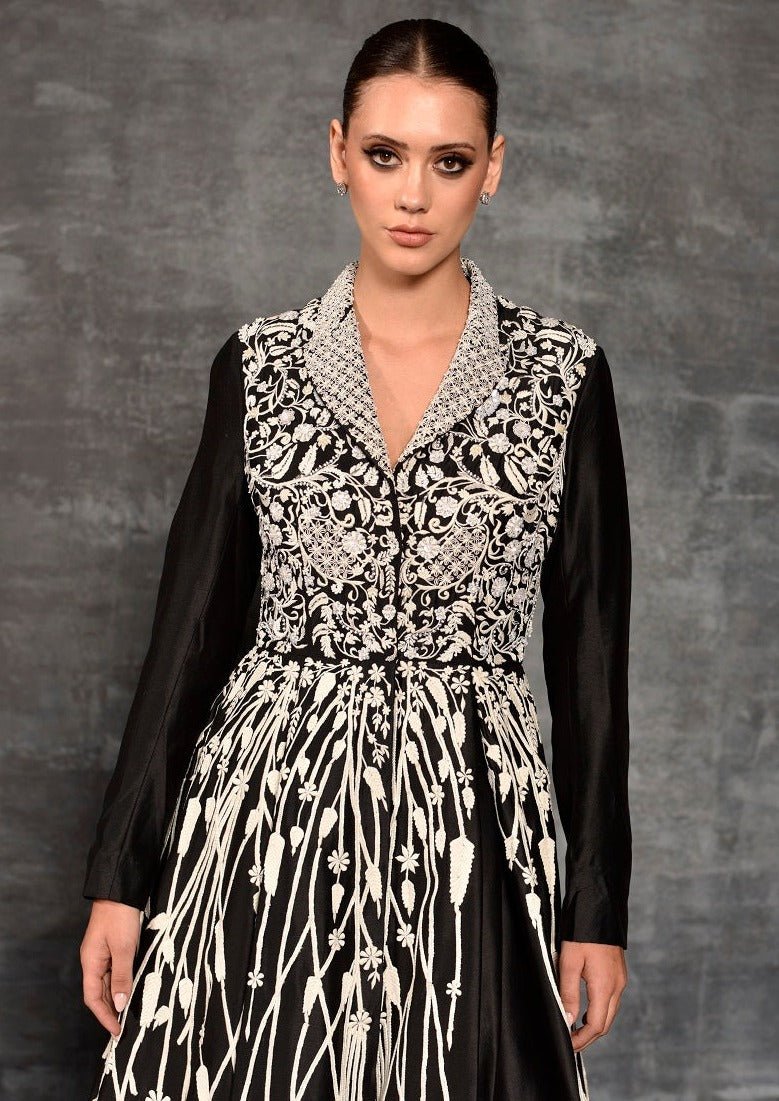 Pleated Jacket Gown - samantchauhan