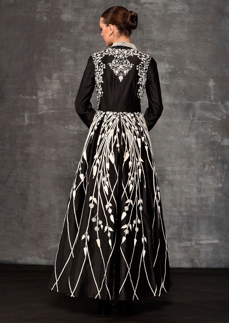Pleated Jacket Gown - samantchauhan