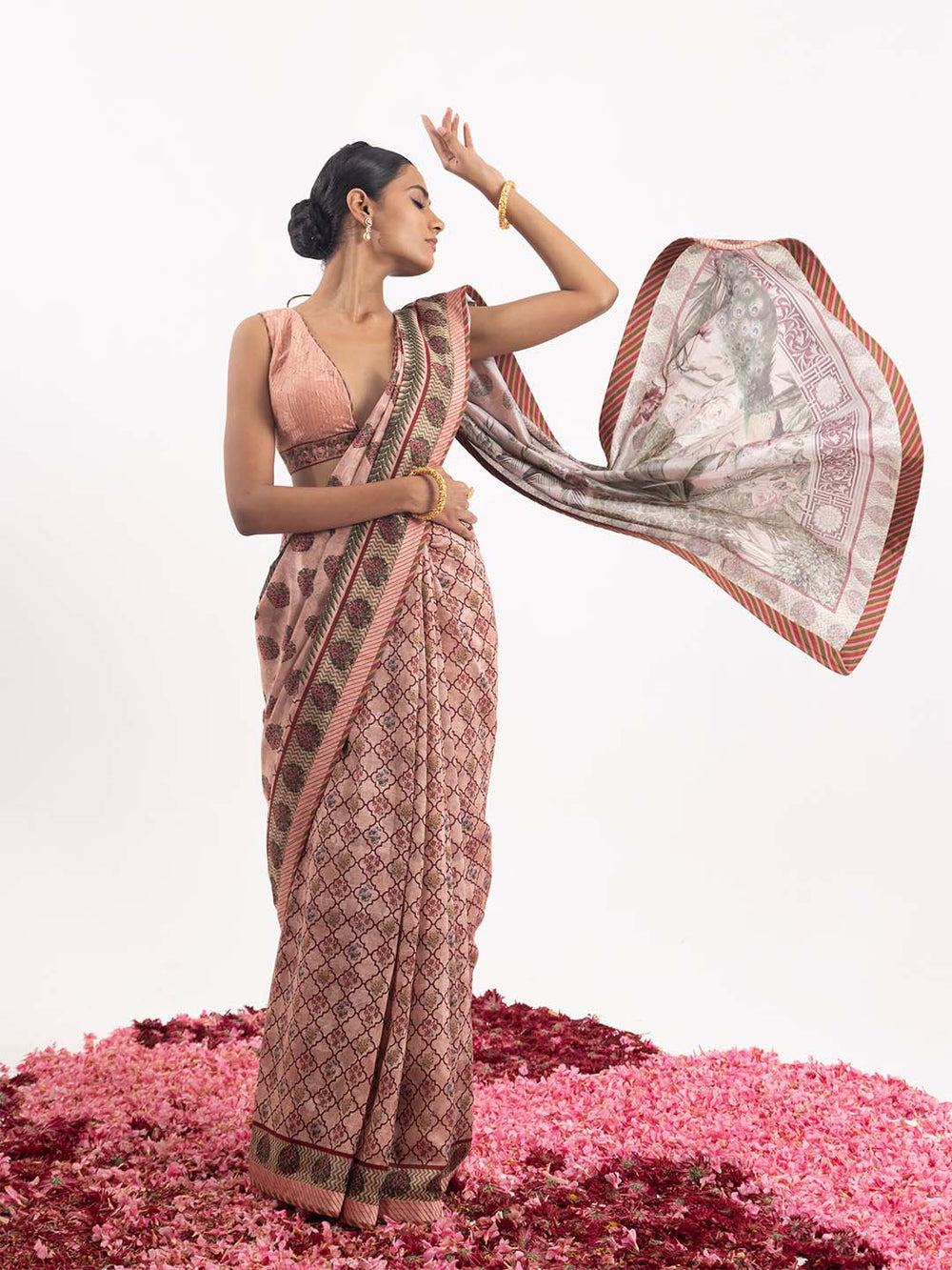 Printed saree on cotton silk fabric. - samantchauhan Apparel & Accessories