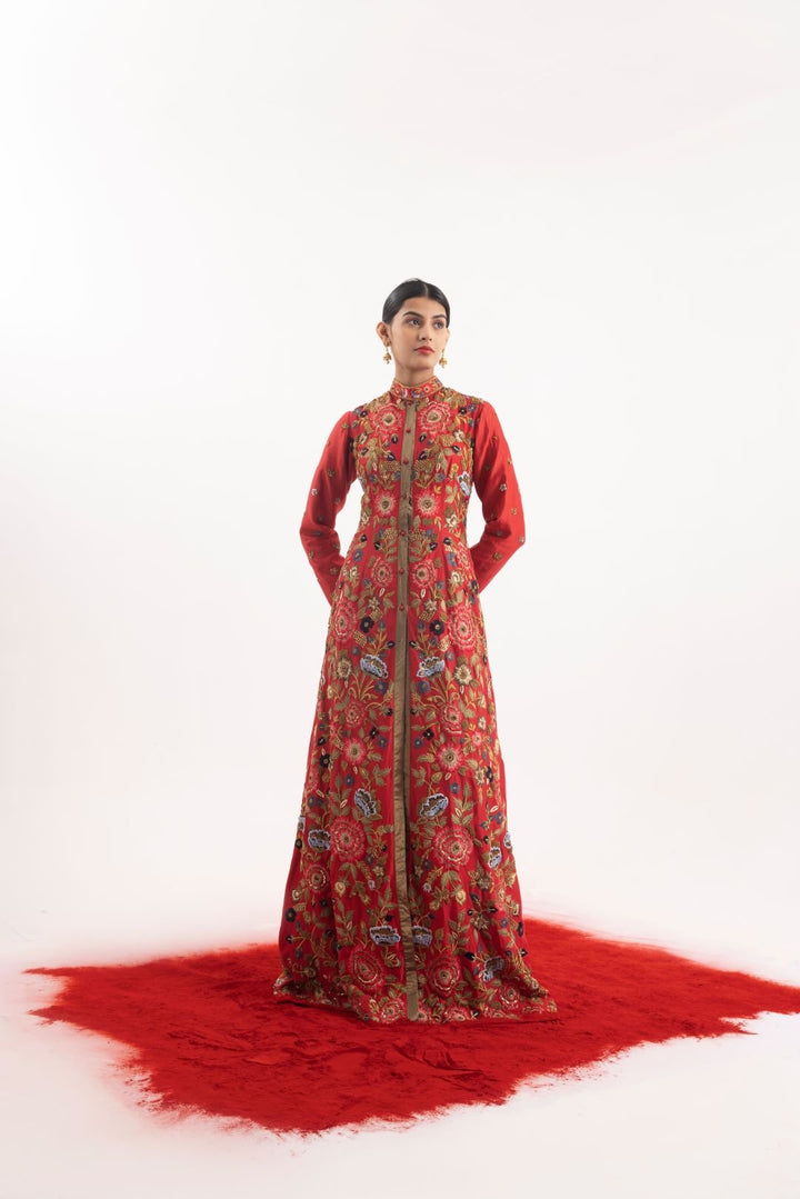 Red jacket triking one - piece ensemble - samantchauhan Apparel &amp; Accessories