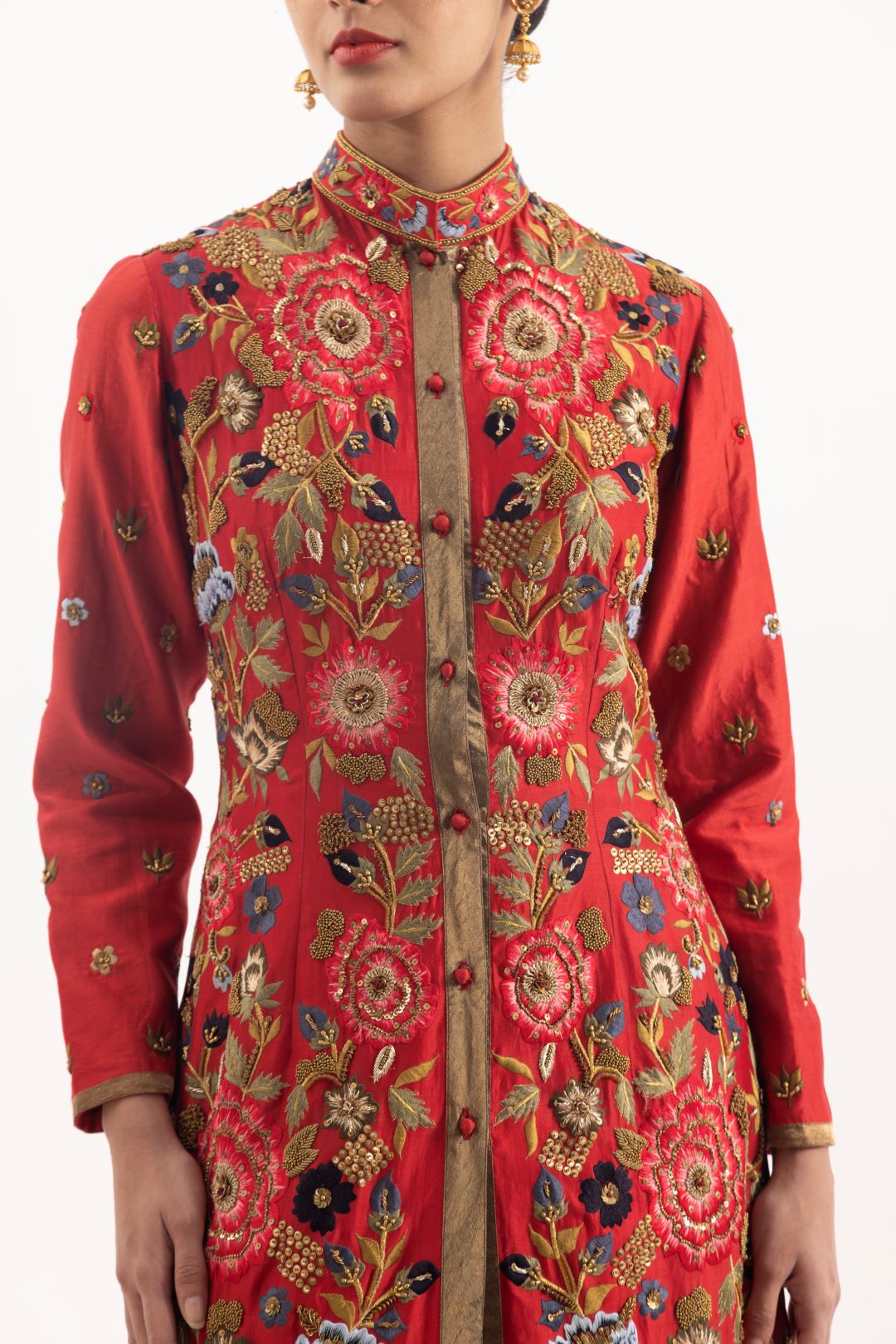 Red jacket triking one - piece ensemble - samantchauhan Apparel & Accessories