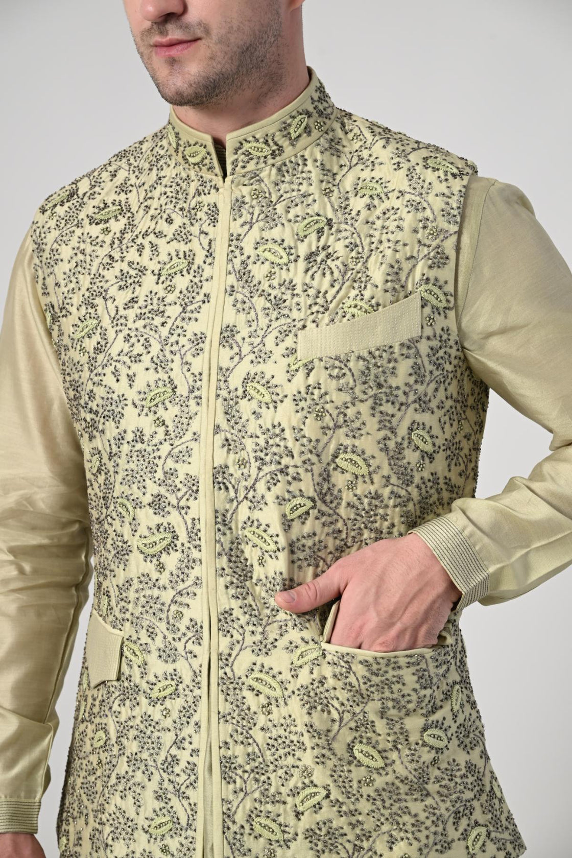 refined tradition with this pastel green kurta churidar set - samantchauhan Apparel & Accessories