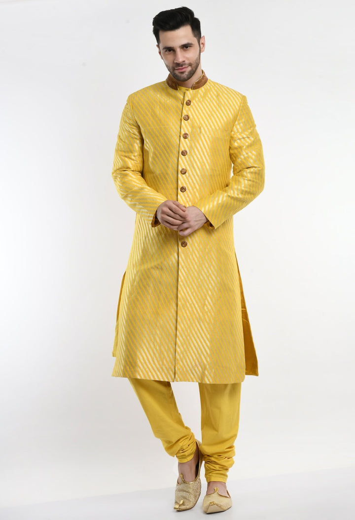 Sherwani paired with churidar. - samantchauhan Apparel &amp; Accessories