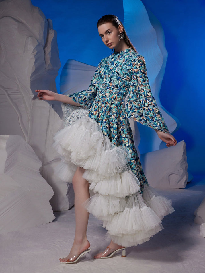 Short dress with a high - low hem - samantchauhan Apparel &amp; Accessories