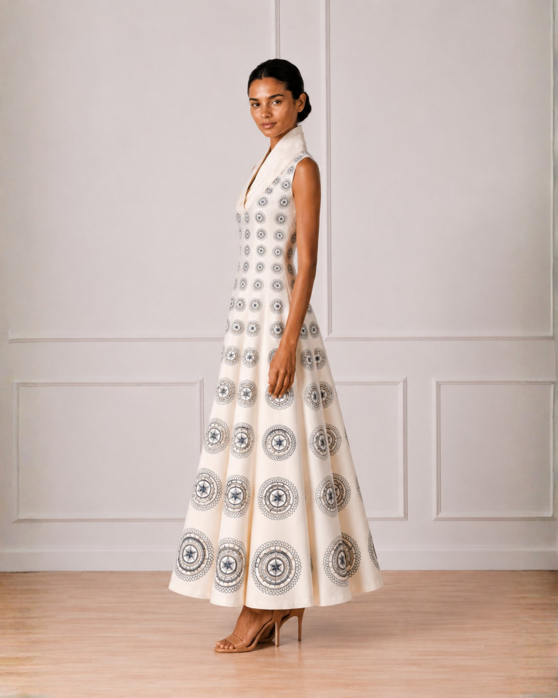 Cowl neck gown
