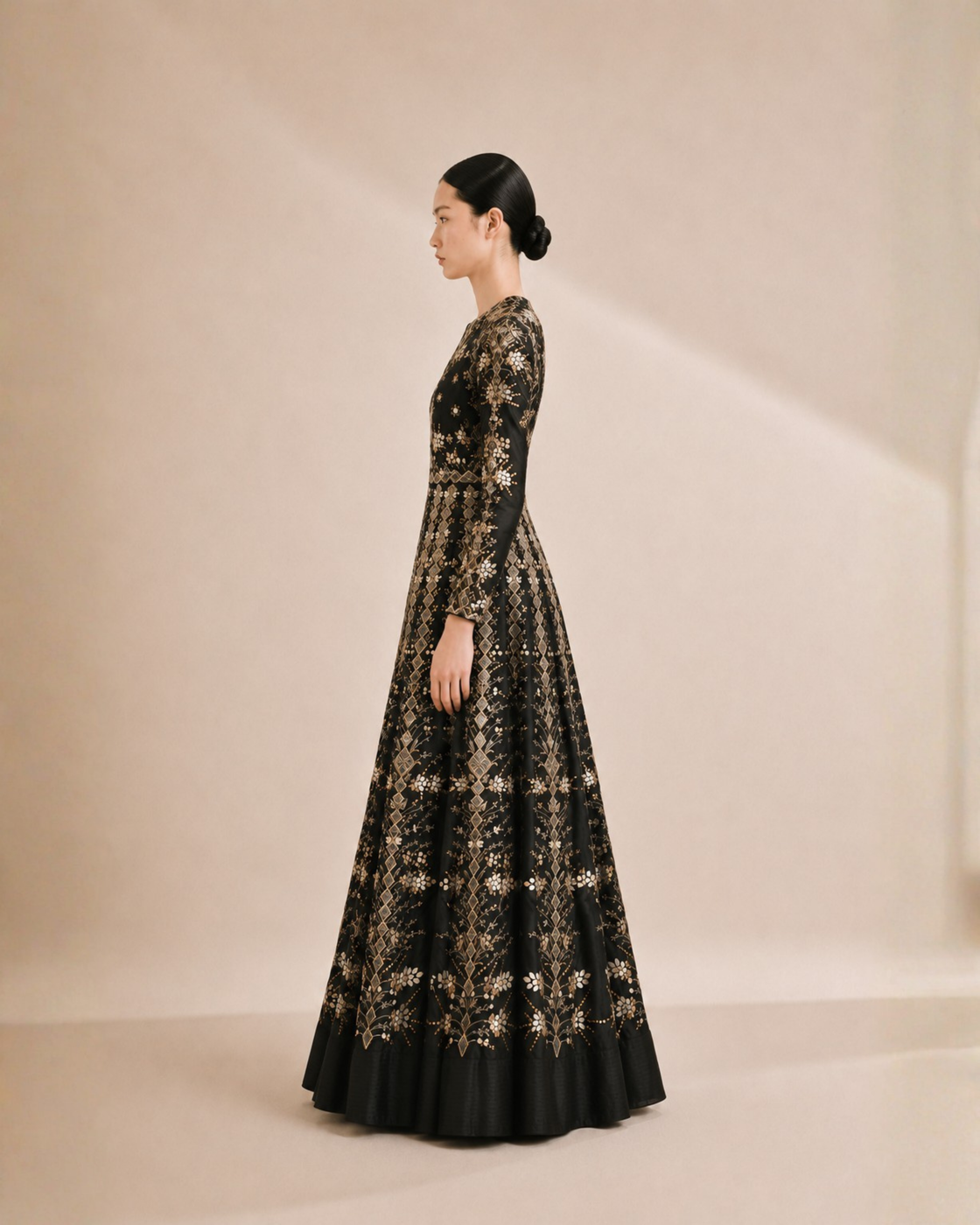Paneled Gown