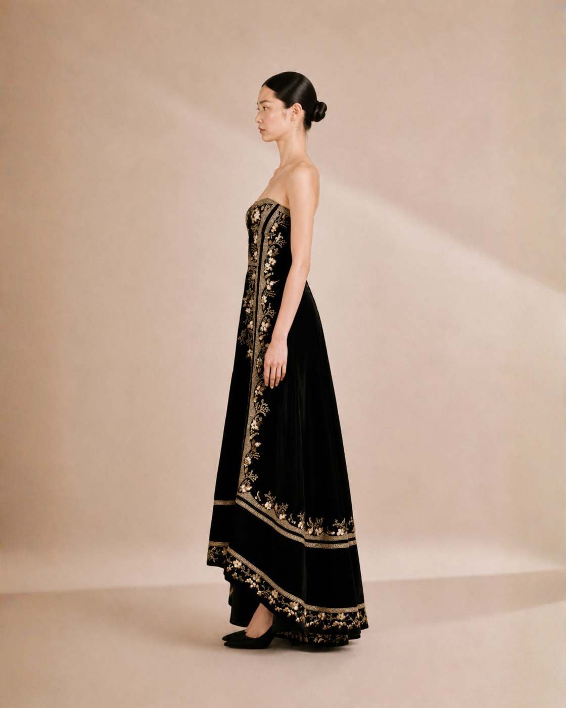 Embroider Bustier Gown