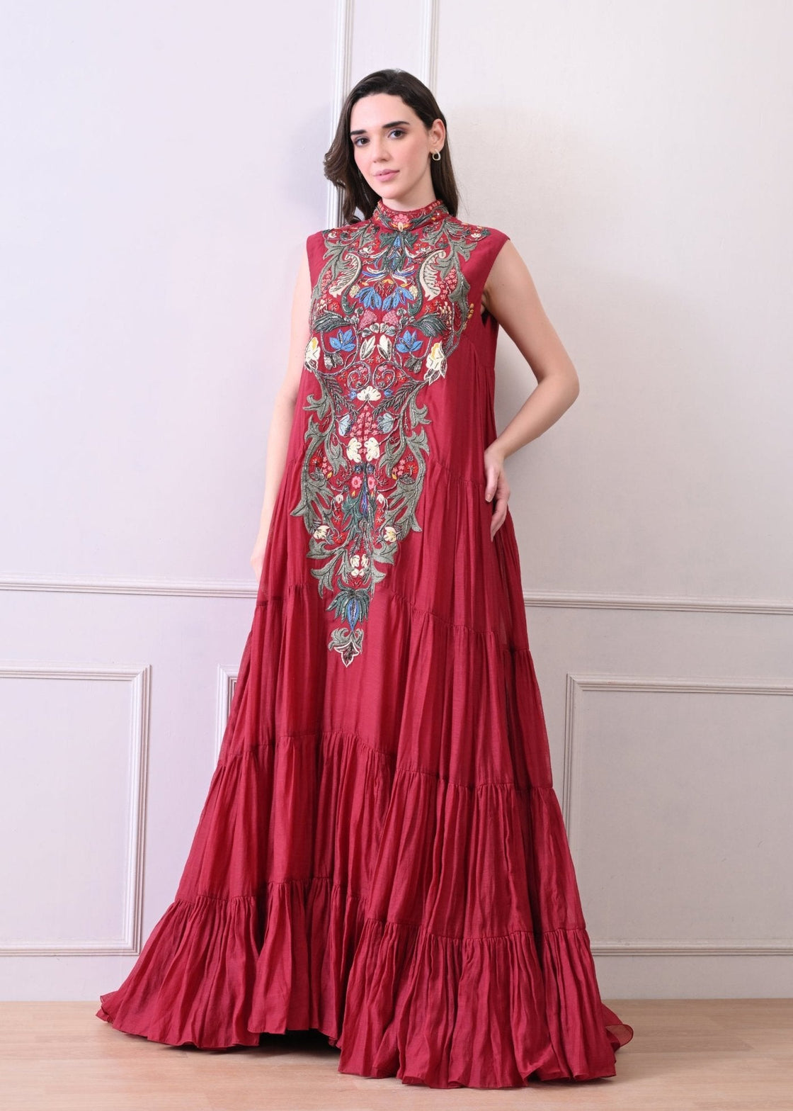 The Garnet High - Neck Statement Dress - samantchauhan