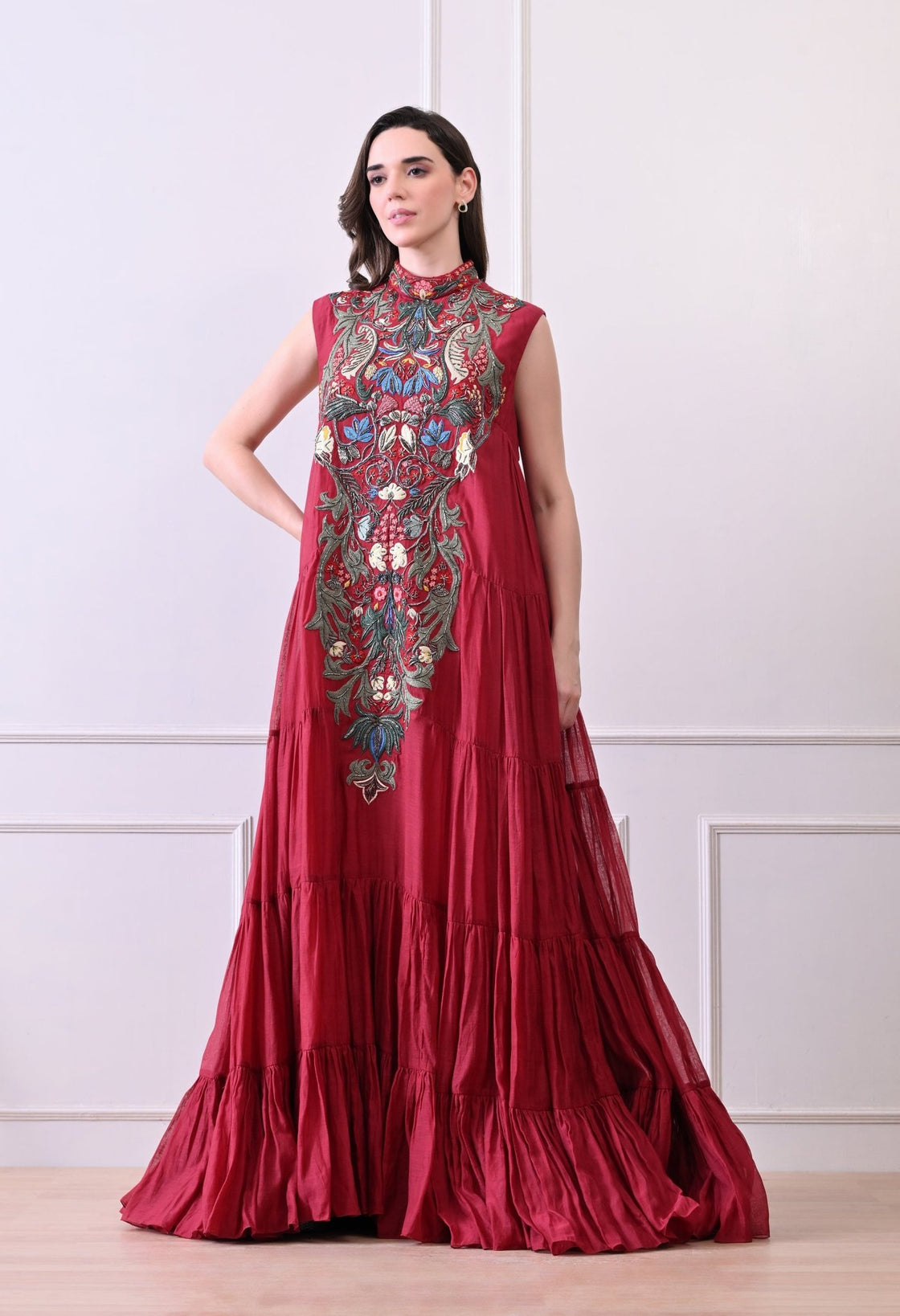 The Garnet High - Neck Statement Dress - samantchauhan