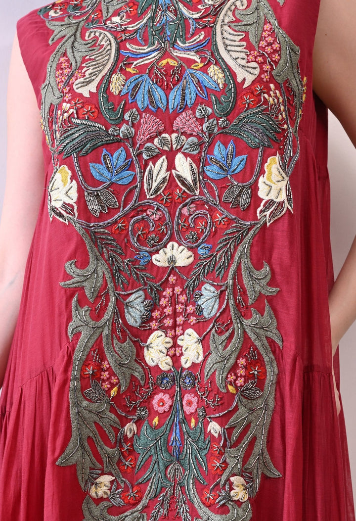 The Garnet High - Neck Statement Dress - samantchauhan