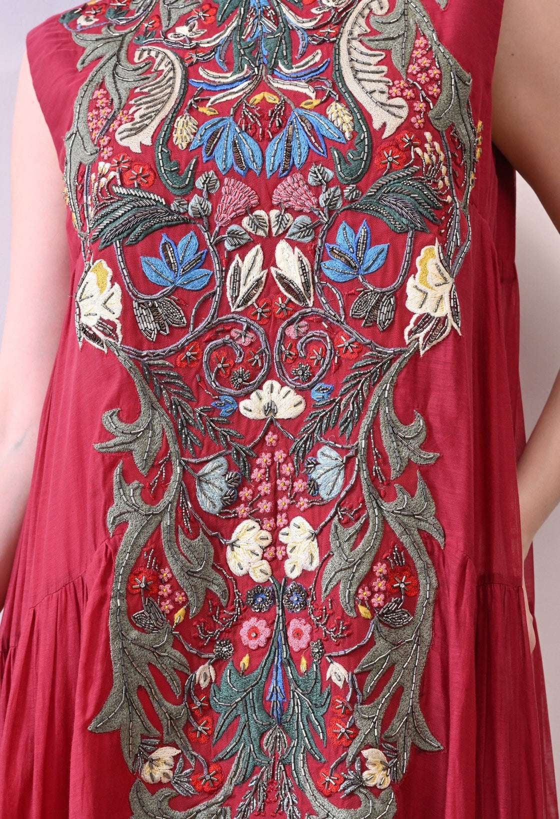 The Garnet High - Neck Statement Dress - samantchauhan