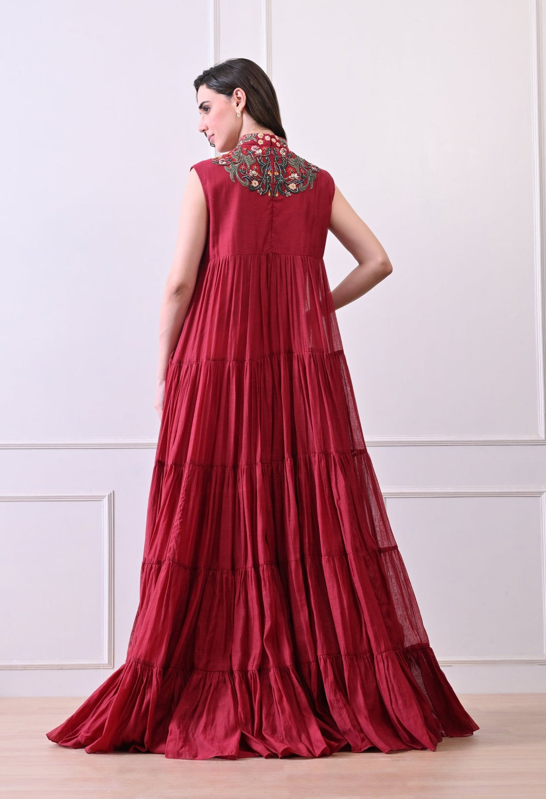 The Garnet High - Neck Statement Dress - samantchauhan