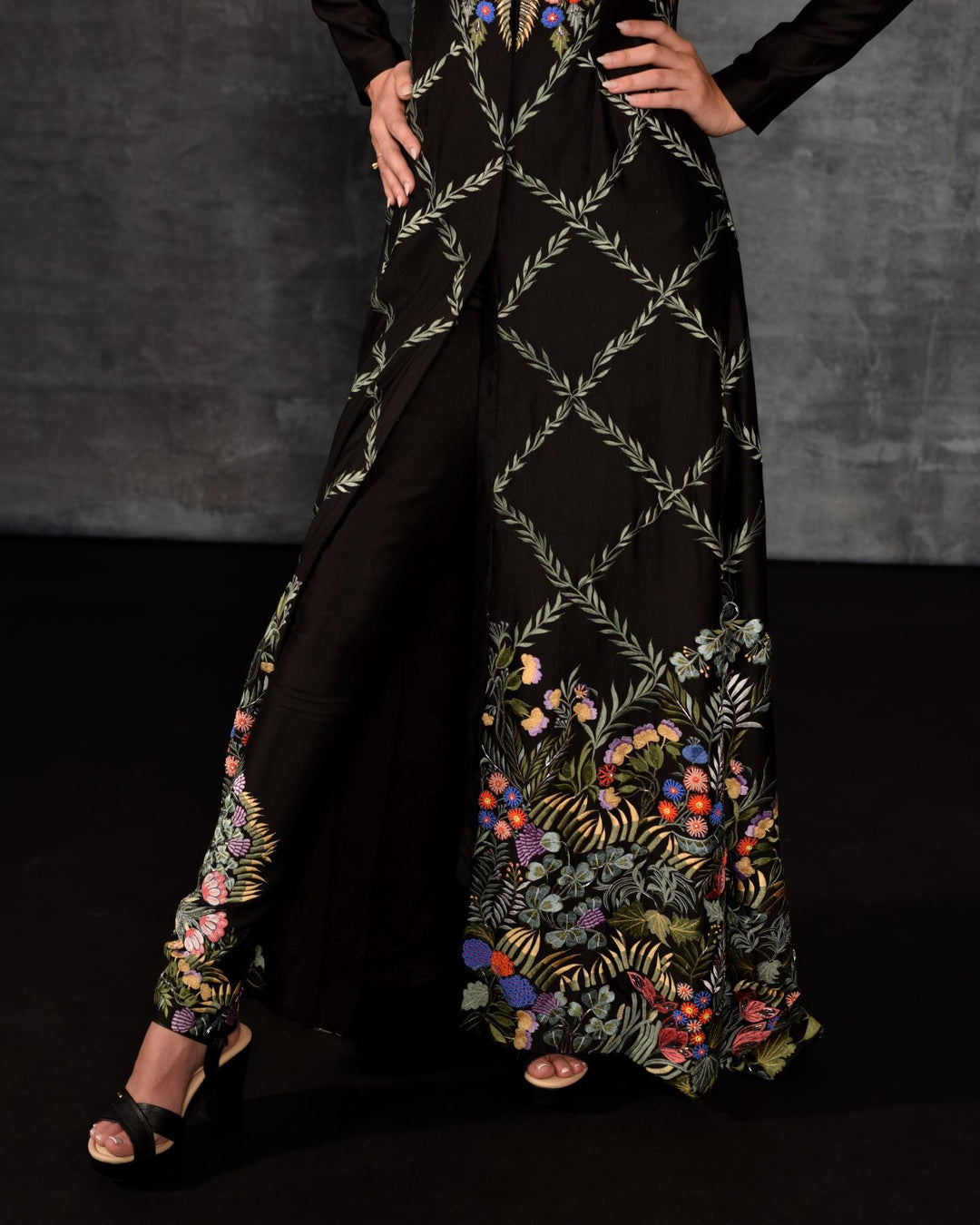 The multicolor Embroidered Jacket set - samantchauhan Apparel &amp; Accessories