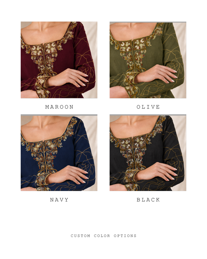 Gold Panelled Kurta Crafted In Cotton Silk