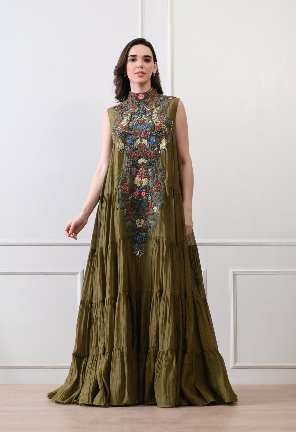 Verdant Elegance Maxi Dress - samantchauhan Apparel & Accessories