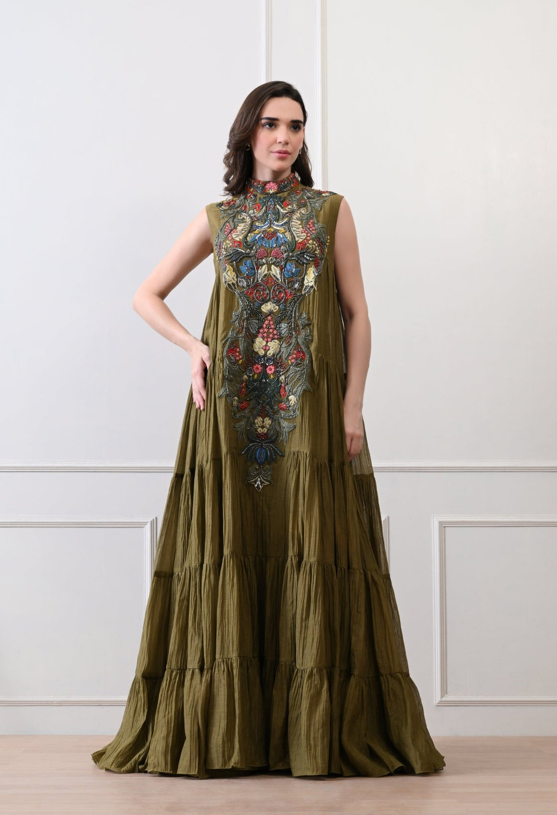 Verdant Elegance Maxi Dress - samantchauhan Apparel & Accessories