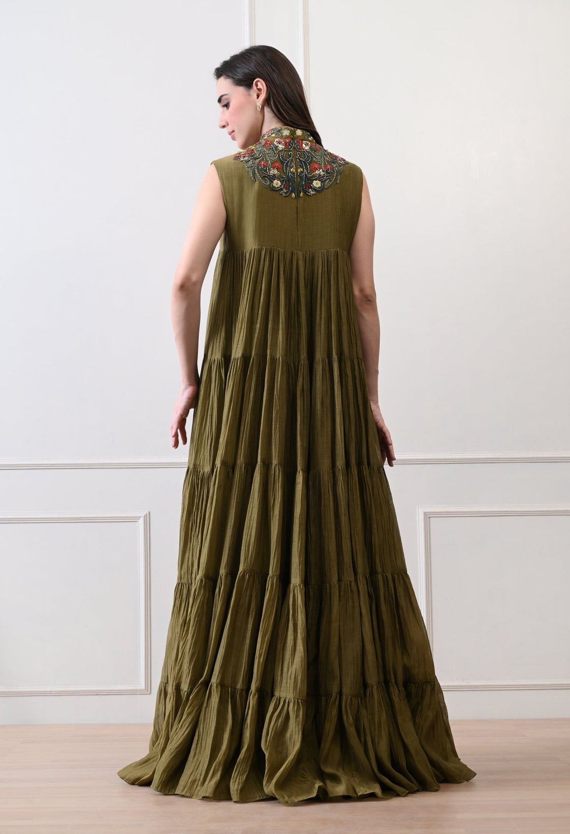 Verdant Elegance Maxi Dress - samantchauhan Apparel & Accessories