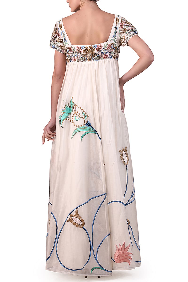 Embroidered Floor-length Gown