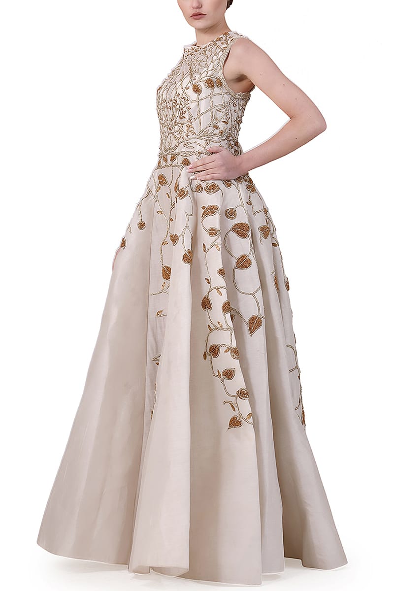 Fit & Flare Embellished Gown