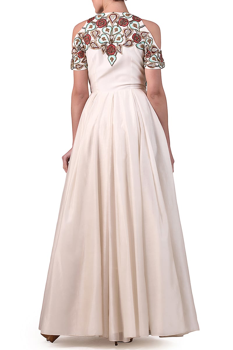 Cut-out Neck Gown