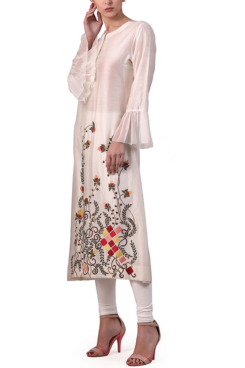 Ruffle Detailed Kurta - samantchauhan