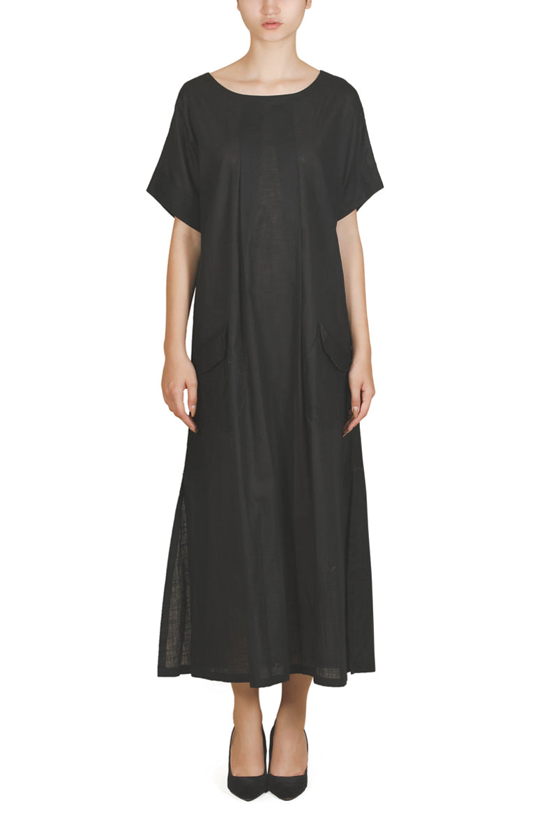 Collared Ankle-Length Dress