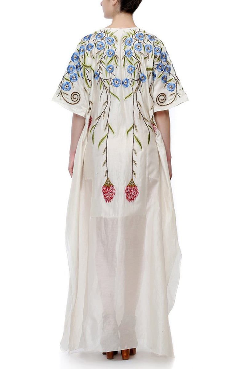 Front-Opening Embroidered Kaftan