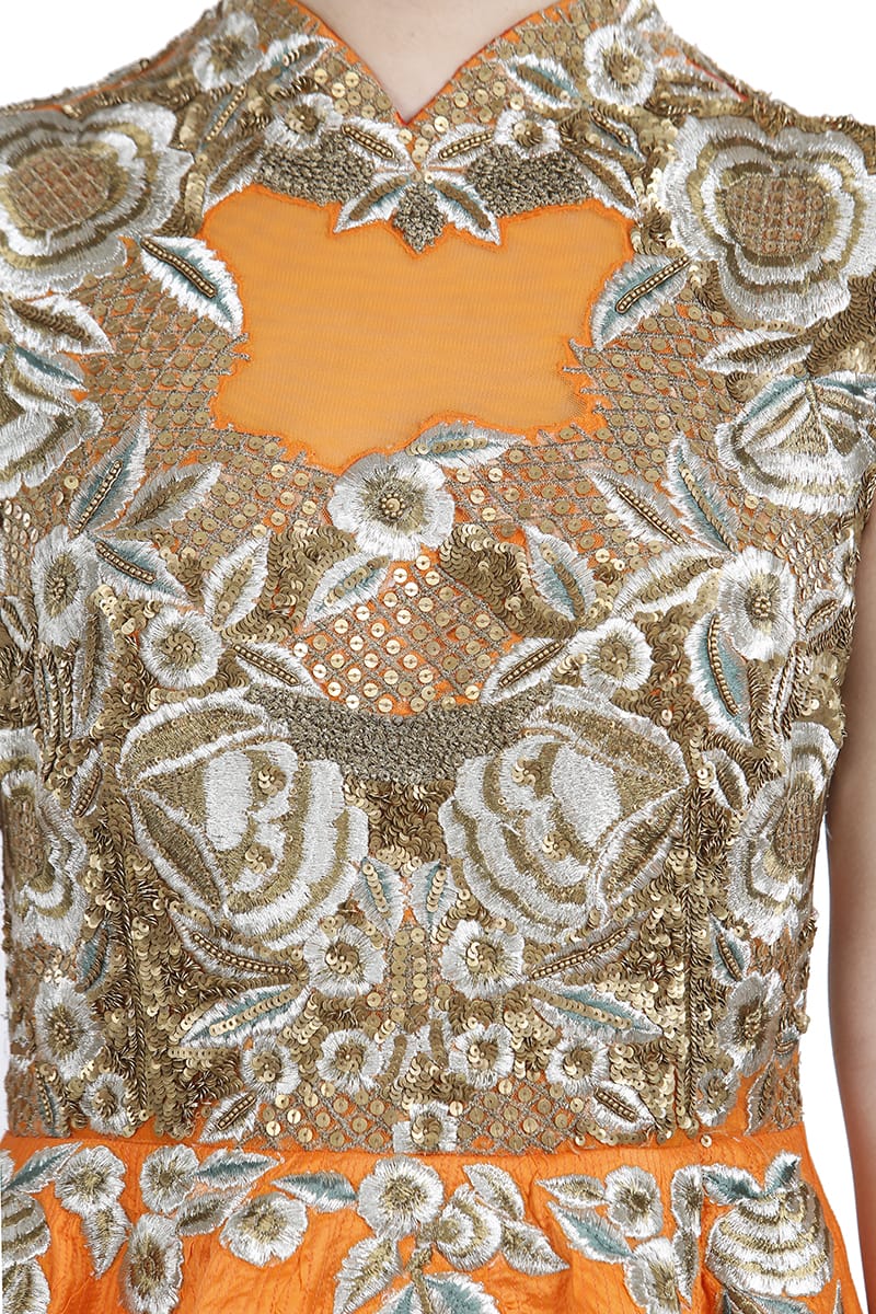 Asymmetric Peplum Embellished Gown