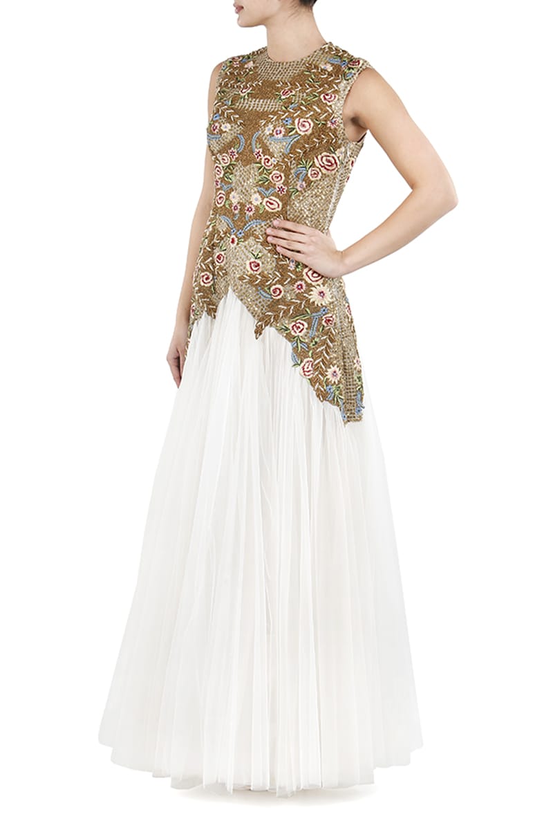 Floor-Length Embellished Gown