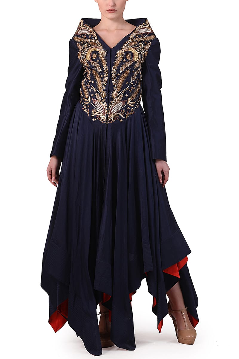 Yoke Embroidered Gown