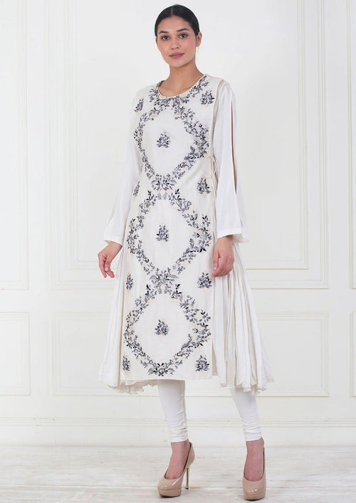 A cotton anarkali kurta with embroidered - samantchauhan Apparel & Accessories