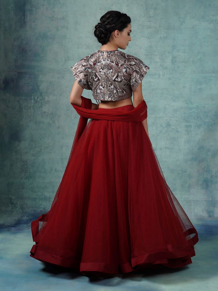 A cotton silk lehenga set with organza Dupatta - samantchauhan Apparel &amp; Accessories