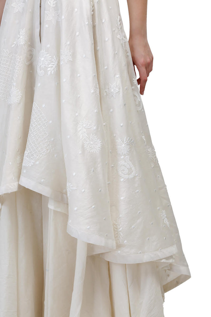 A high - low cotton silk Kurta with a cotton inner dress - samantchauhan