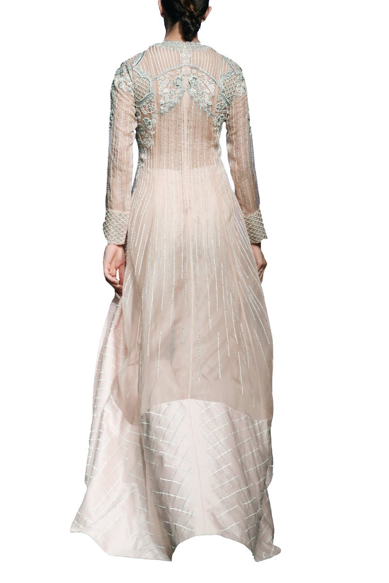 A high - low Long Top & Flared Pants - samantchauhan
