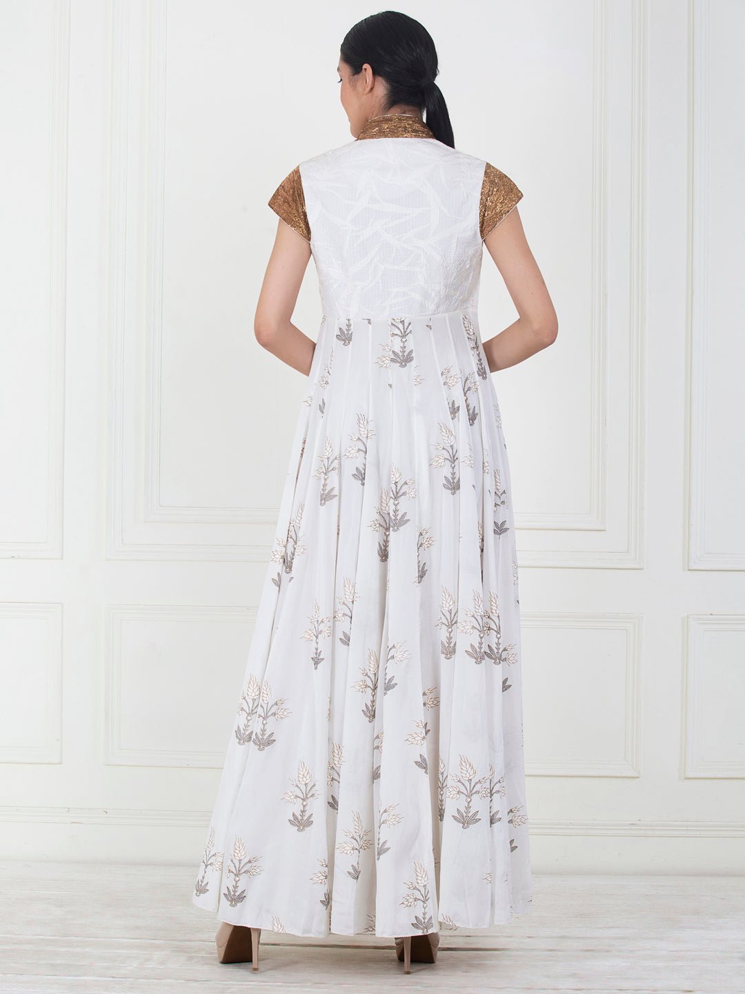 A white cotton anarkali dress - samantchauhan Apparel & Accessories