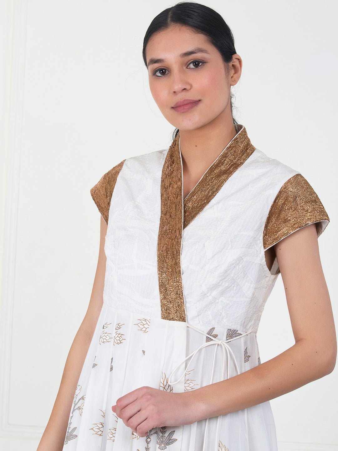 A white cotton anarkali dress - samantchauhan Apparel & Accessories