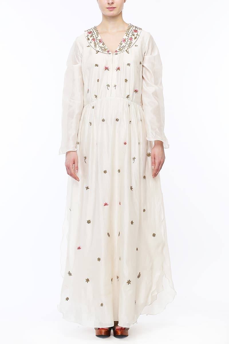 Ankle - length Embroidered Kurta - samantchauhan