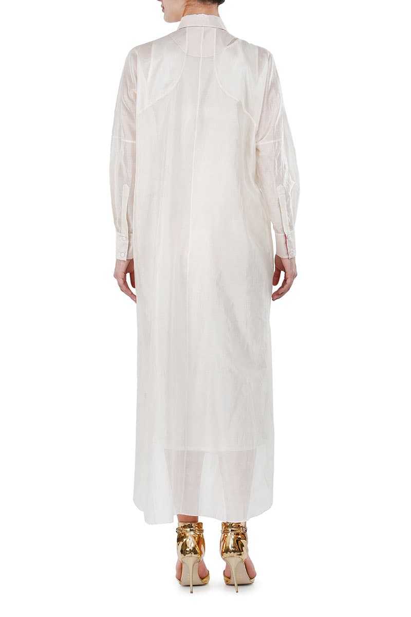 Asymmetric Drape Shirt Dress - samantchauhan