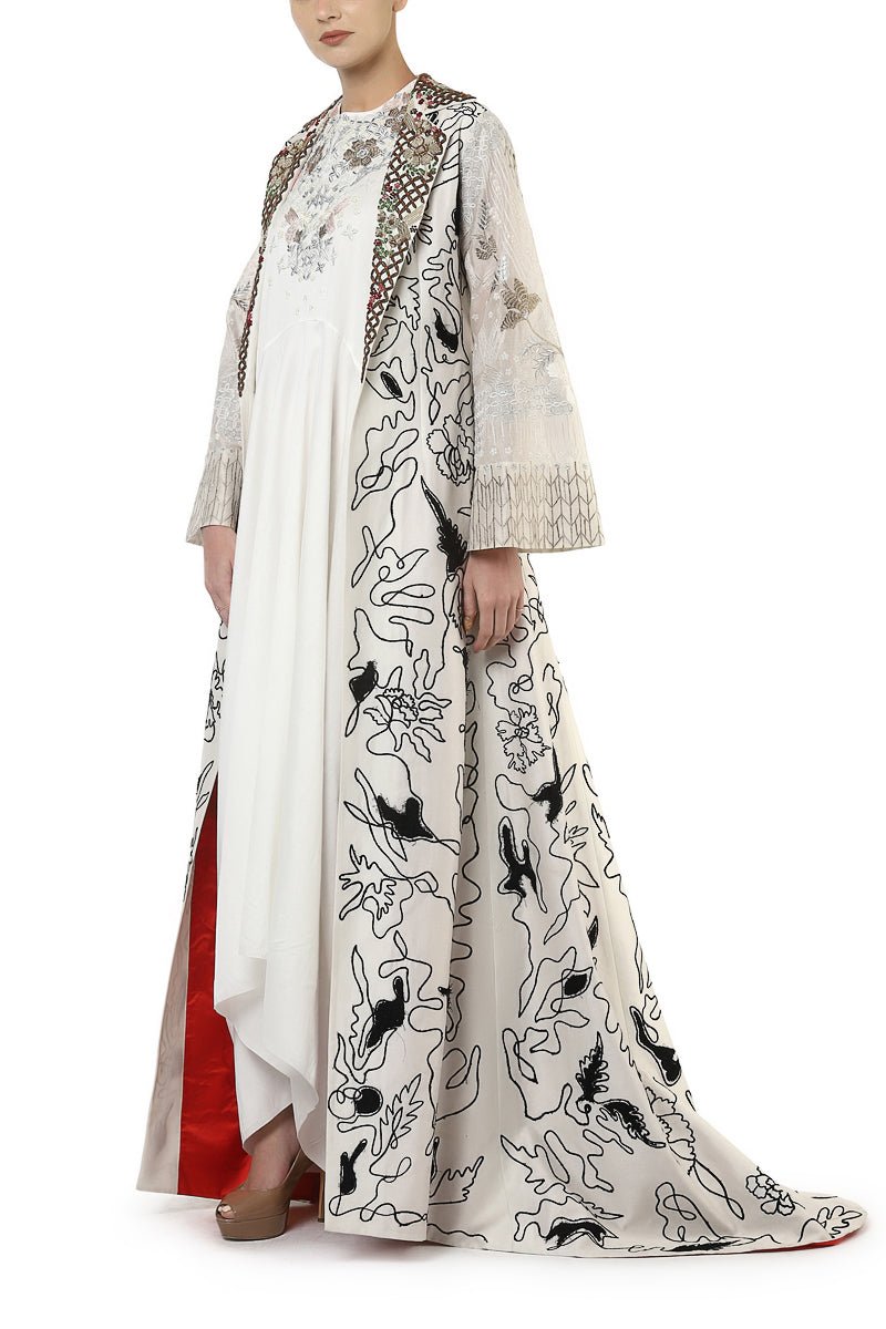 Asymmetric Dress & Long Jacket - samantchauhan