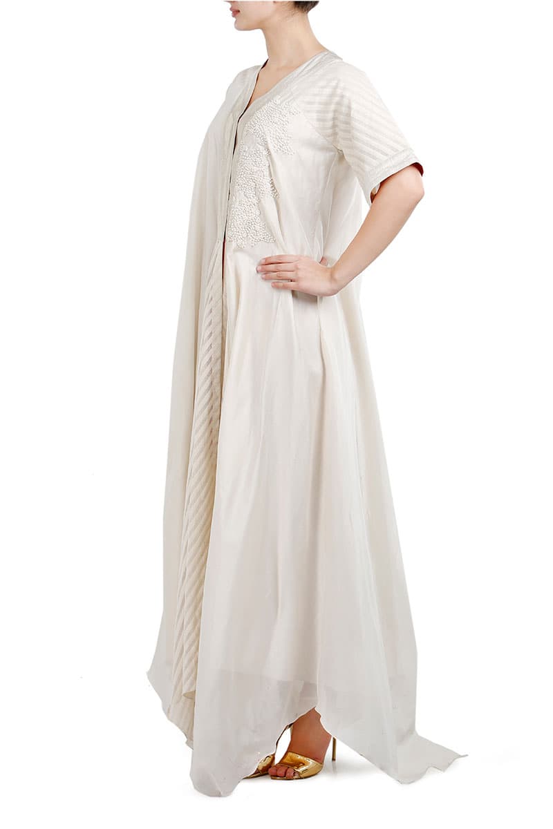 Asymmetric Embroidered Dress - samantchauhan