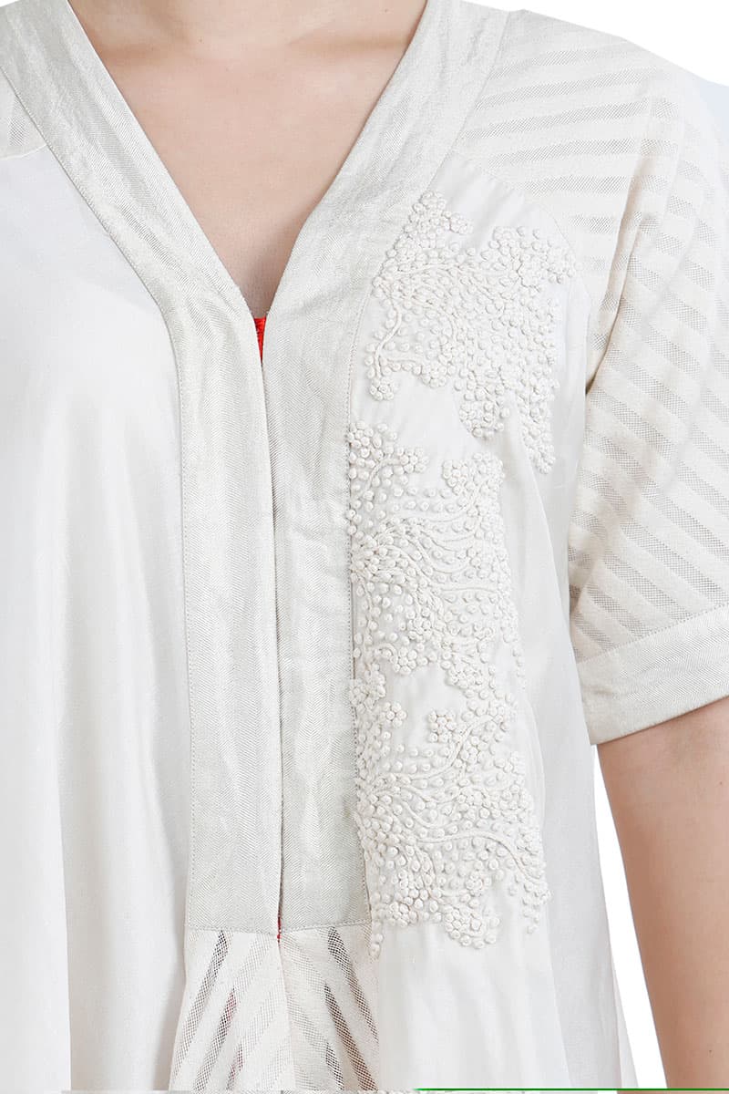Asymmetric Embroidered Dress - samantchauhan