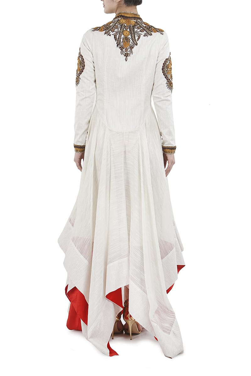 Asymmetric Fit & Flare Embellished Gown - samantchauhan