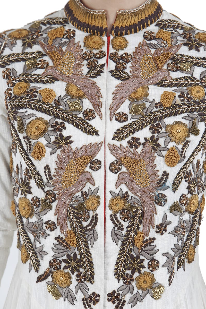 Asymmetric Fit & Flare Embellished Gown - samantchauhan