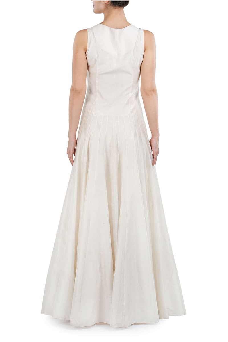 Asymmetric Panelled Jacket Kurta &amp; Palazzo - samantchauhan