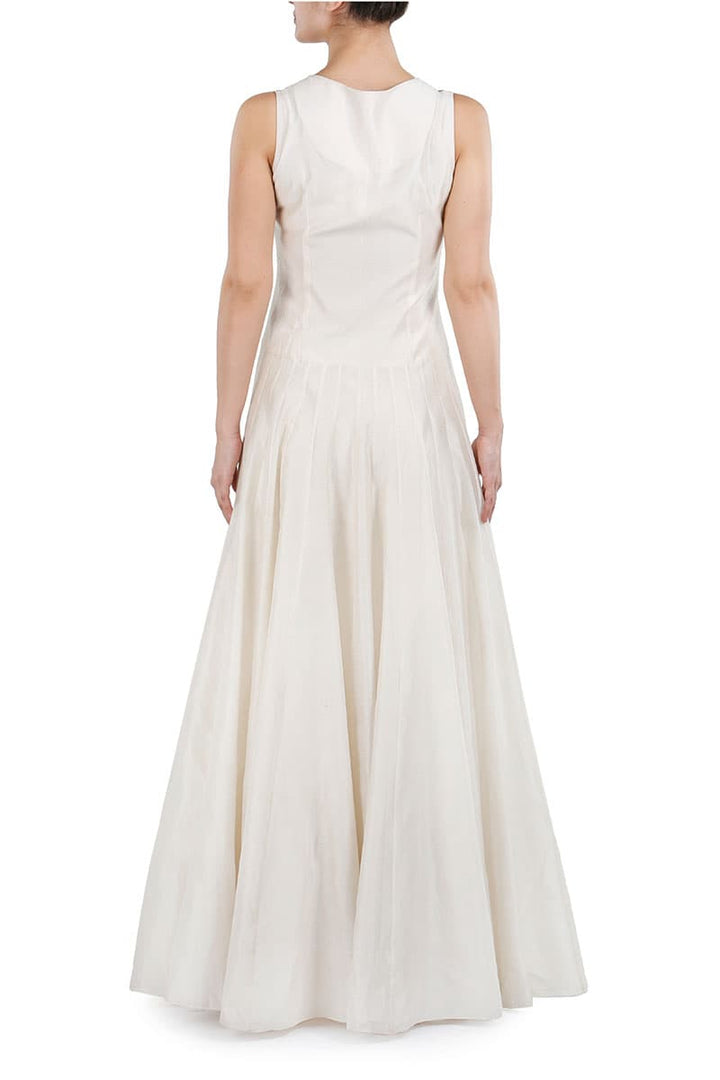 Asymmetric Panelled Jacket Kurta &amp; Palazzo - samantchauhan