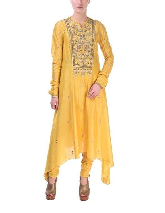 Asymmetrical Kurta &amp; Ruffle Dupatta - samantchauhan