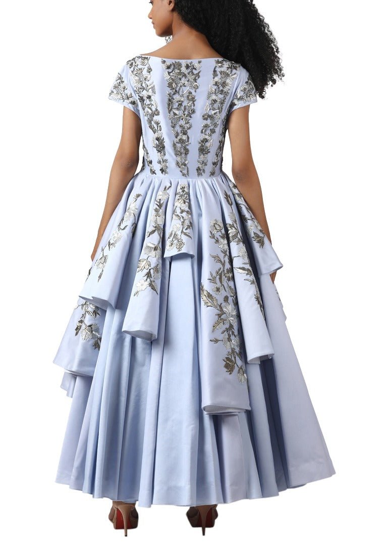 Asymmetrical pleated gown - samantchauhan